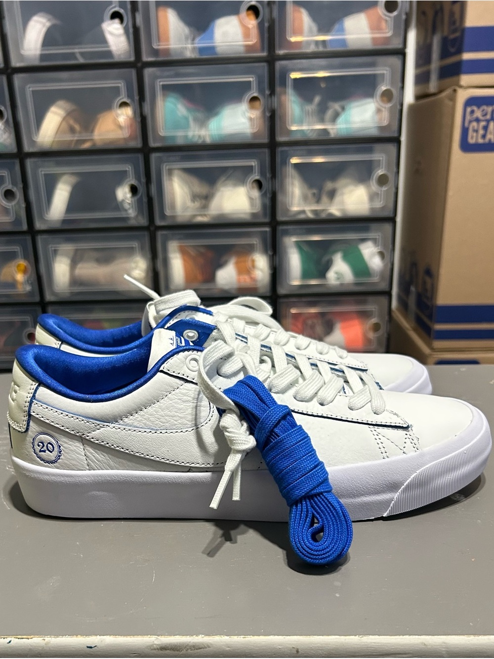 Nike GT Low Skate Sneakers in White and Blue Sz 8 - Picture 7 of 9
